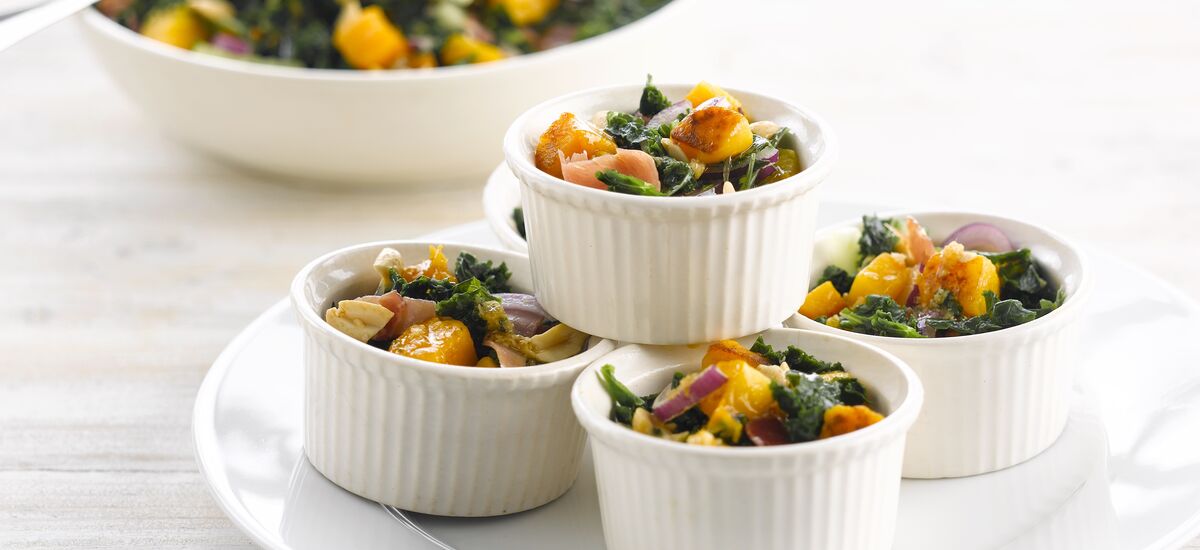 Salade Van Groenkool Met Butternut Squash En Komkommer