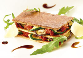 Millefeuille Van Gegrilde Groenten En Paprikatapenade