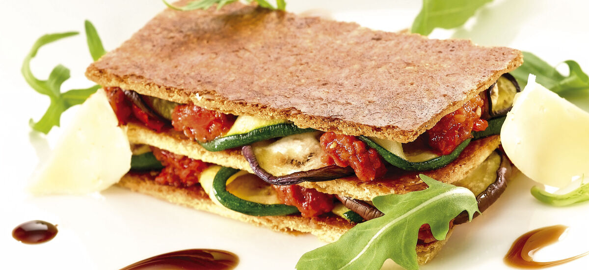 Millefeuille Van Gegrilde Groenten En Paprikatapenade